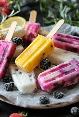 Mini Fruit Popsicles with Coconut Milk