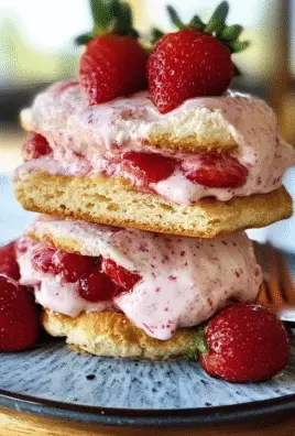 Strawberry Shortcake Ice Cream Sandwiches Recipe