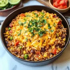 Cheesy Taco Rice Skillet Dinner
