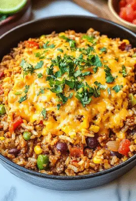 Cheesy Taco Rice Skillet Dinner Recipe