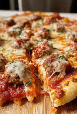 Deep Dish Meatball Pizza Recipe