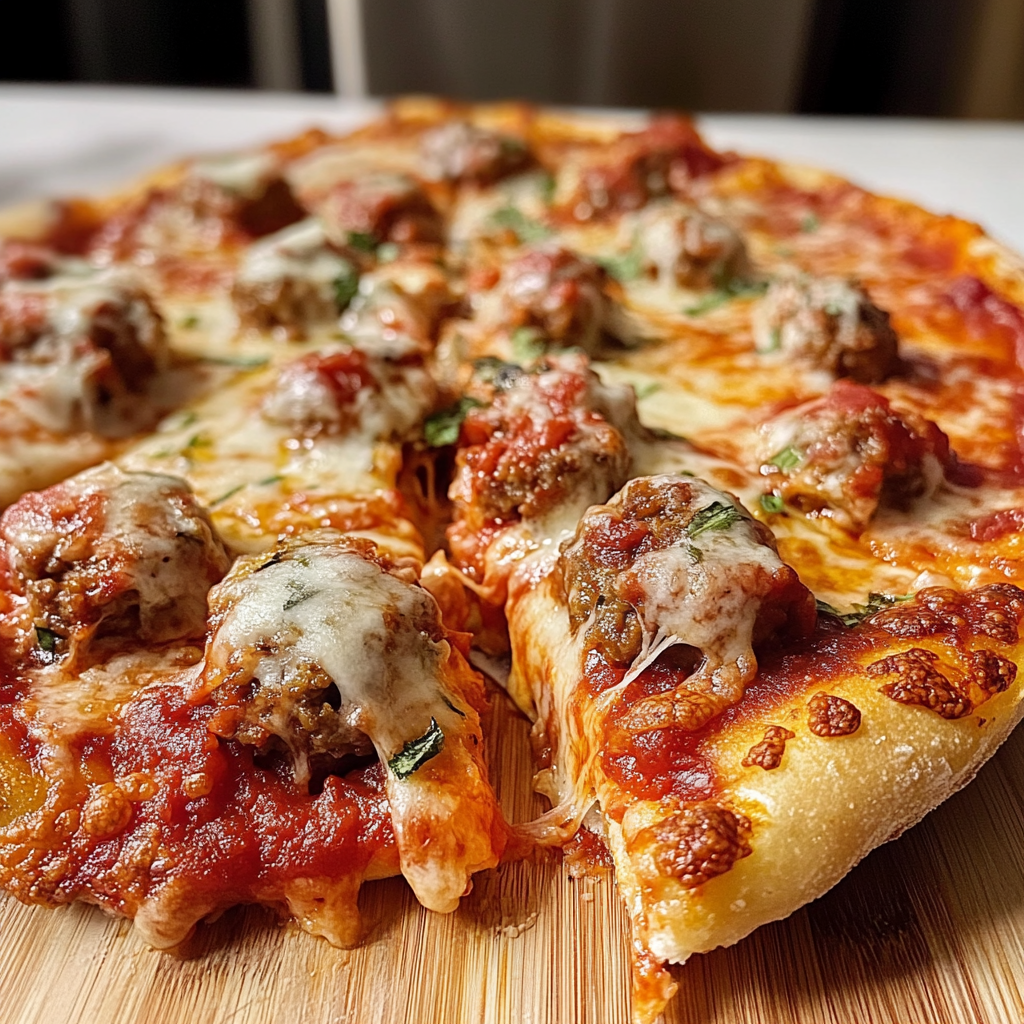 Deep Dish Meatball Pizza Recipe