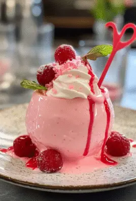 Pink Squirrel with Ice Cream