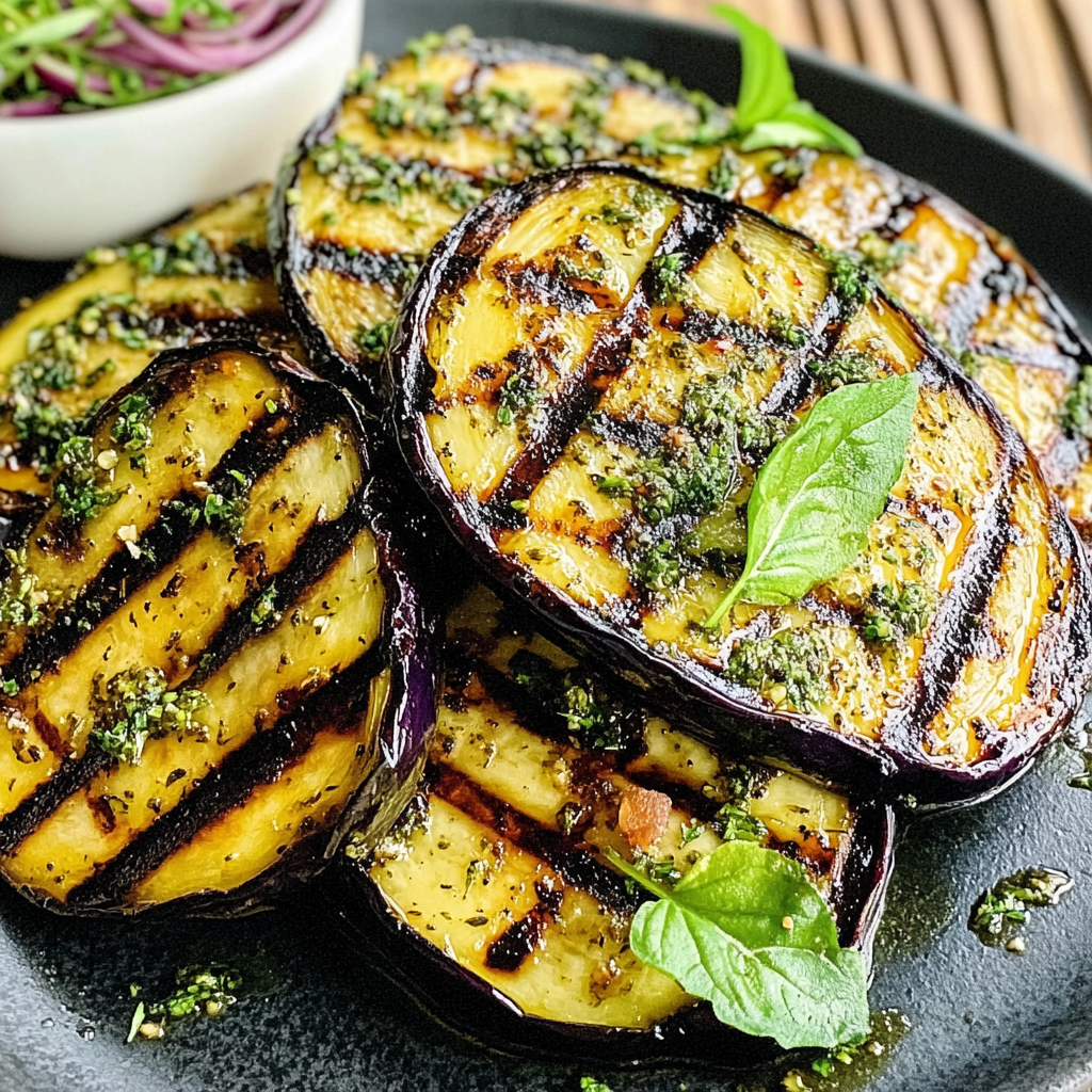 Grilled Eggplant with Herbs Recipe