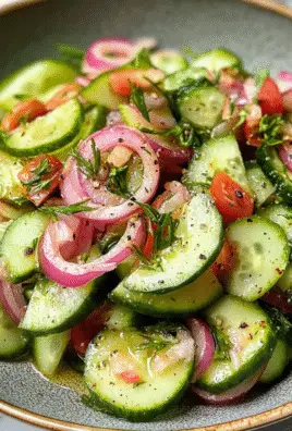Low-Carb Cucumber Salad with Apple Cider Vinegar