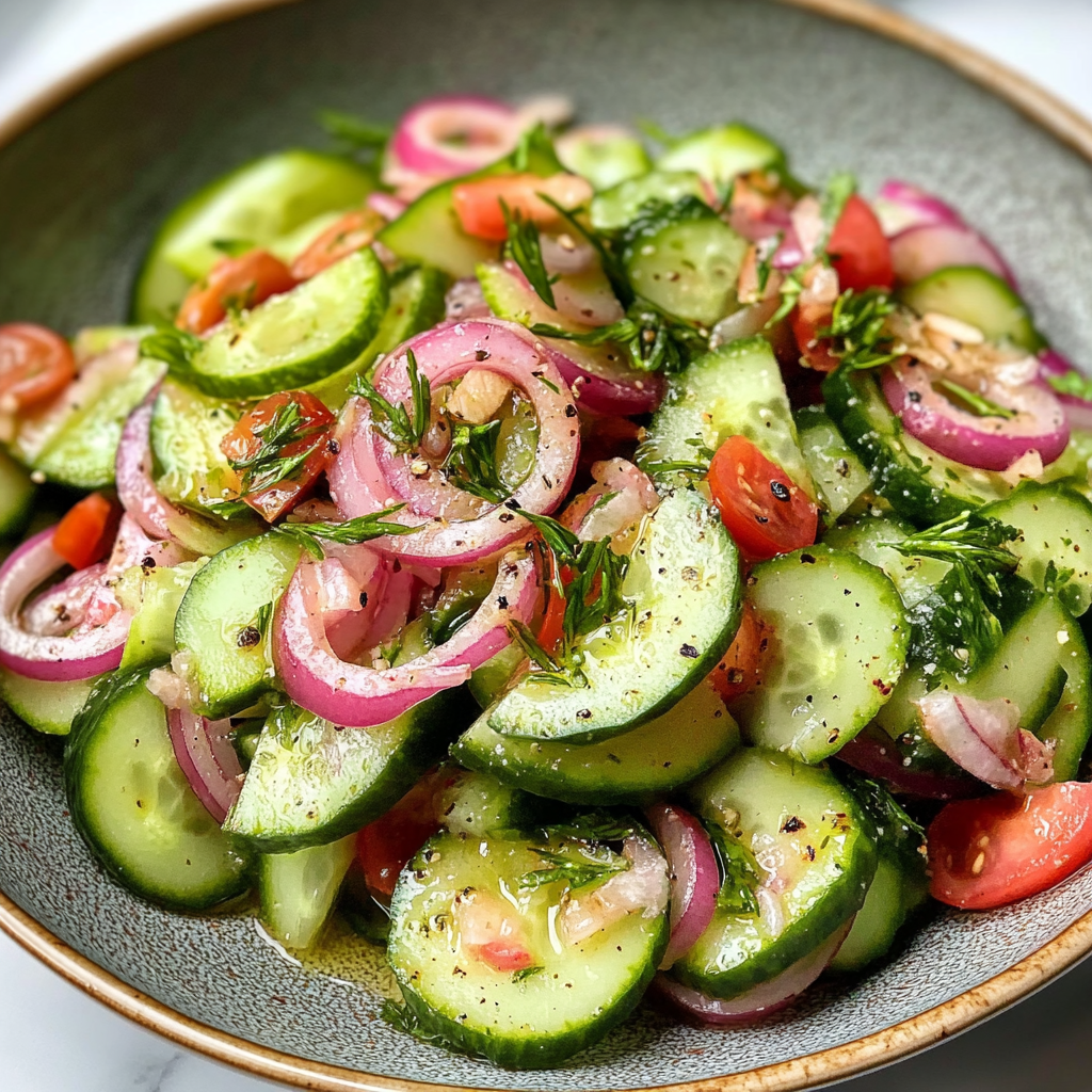Low-Carb Cucumber Salad with Apple Cider Vinegar