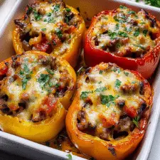 Mushroom Stuffed Bell Peppers
