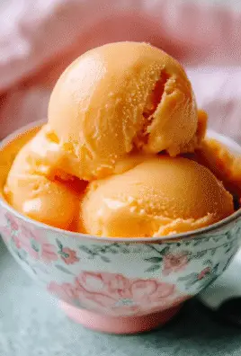 No-Churn Peach Sorbet Recipe