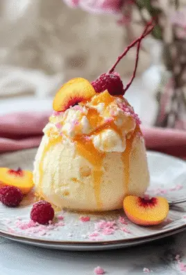 Peach Ice Cream Floats