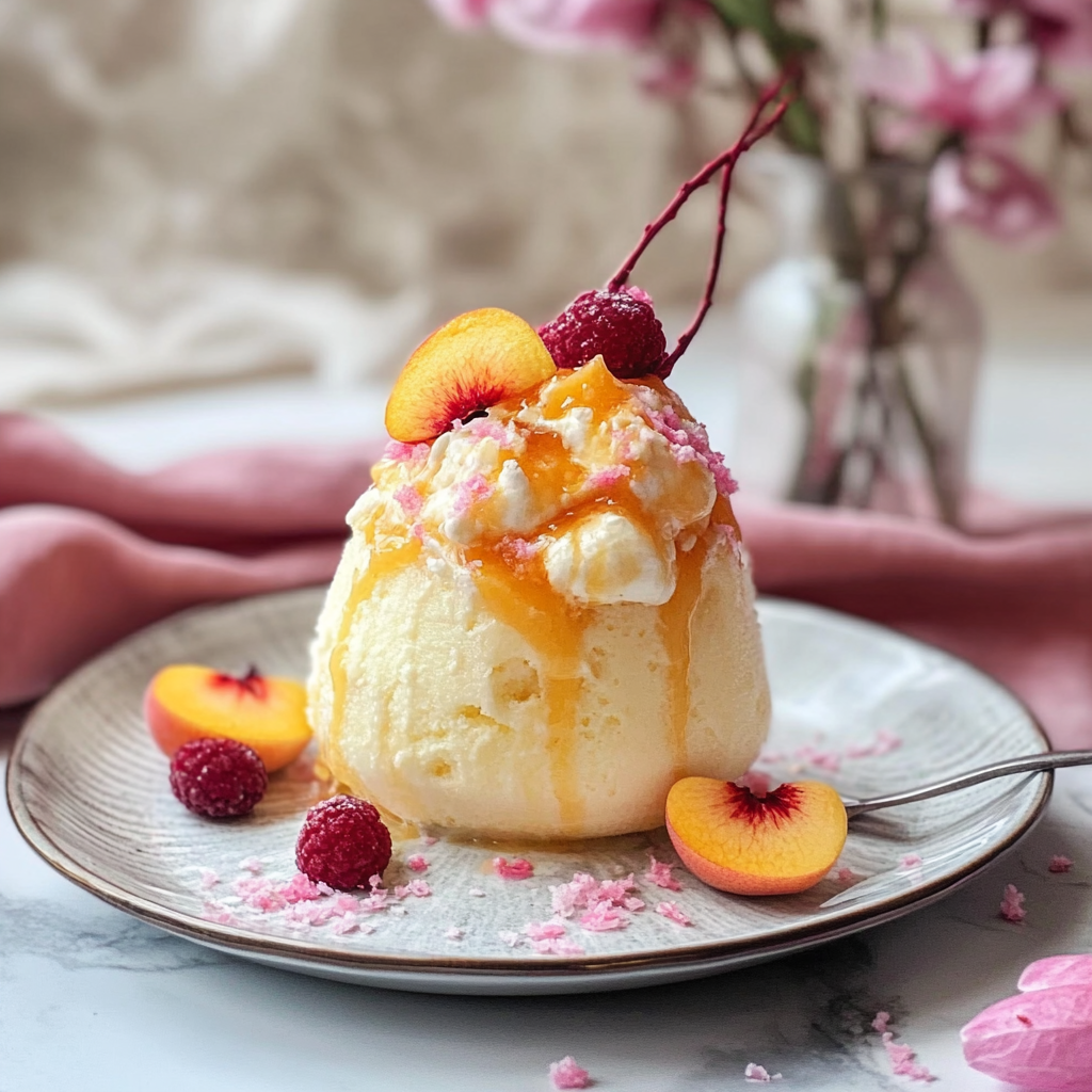 Peach Ice Cream Floats