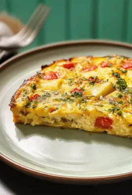 Quinoa Frittata with Roasted Red Peppers