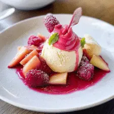 Rhubarb & Ginger Ice Cream