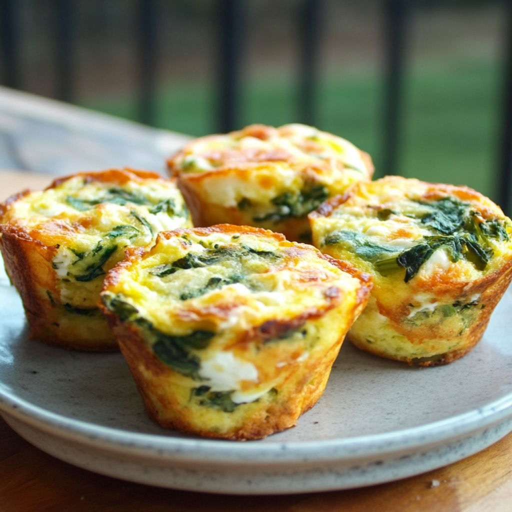 Spinach and Goat Cheese Egg Muffins Recipe