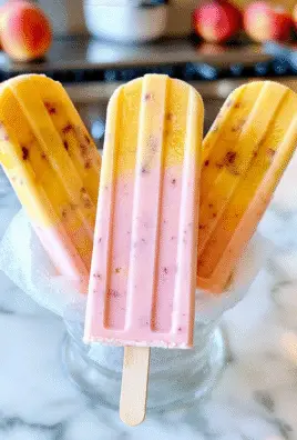 Vegan Coconut Peach Popsicles Recipe