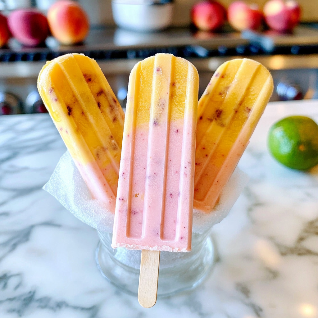 Vegan Coconut Peach Popsicles Recipe