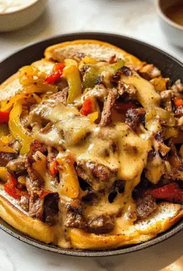 Zesty Philly Cheesesteak Skillet Recipe