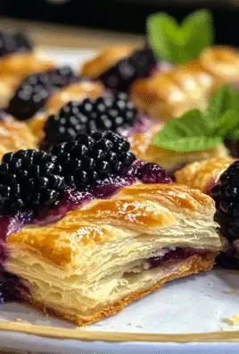 Blackberry Goat Cheese Puff Pastry Twists