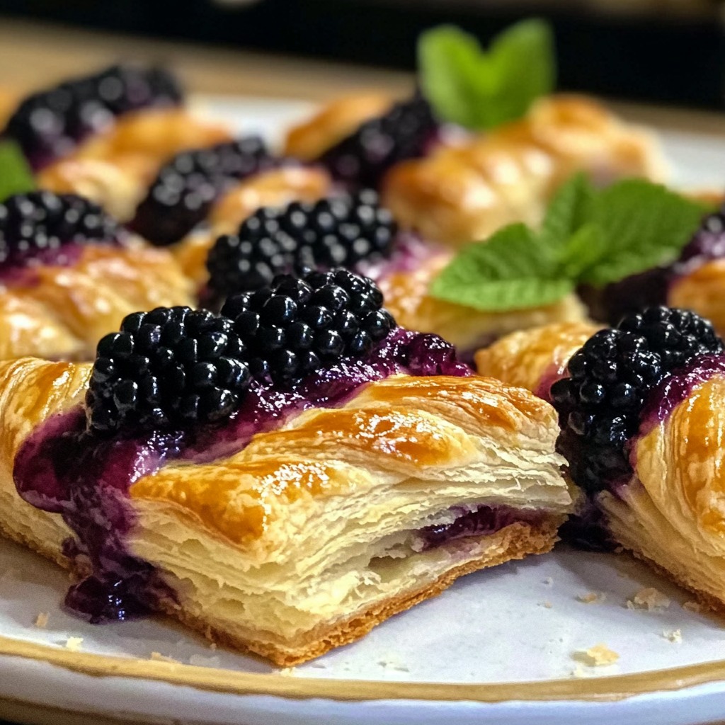 Blackberry Goat Cheese Puff Pastry Twists