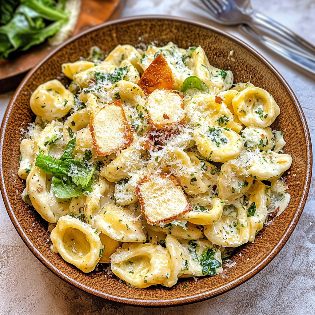 Cheese Tortellini Caesar Pasta Salad Recipe