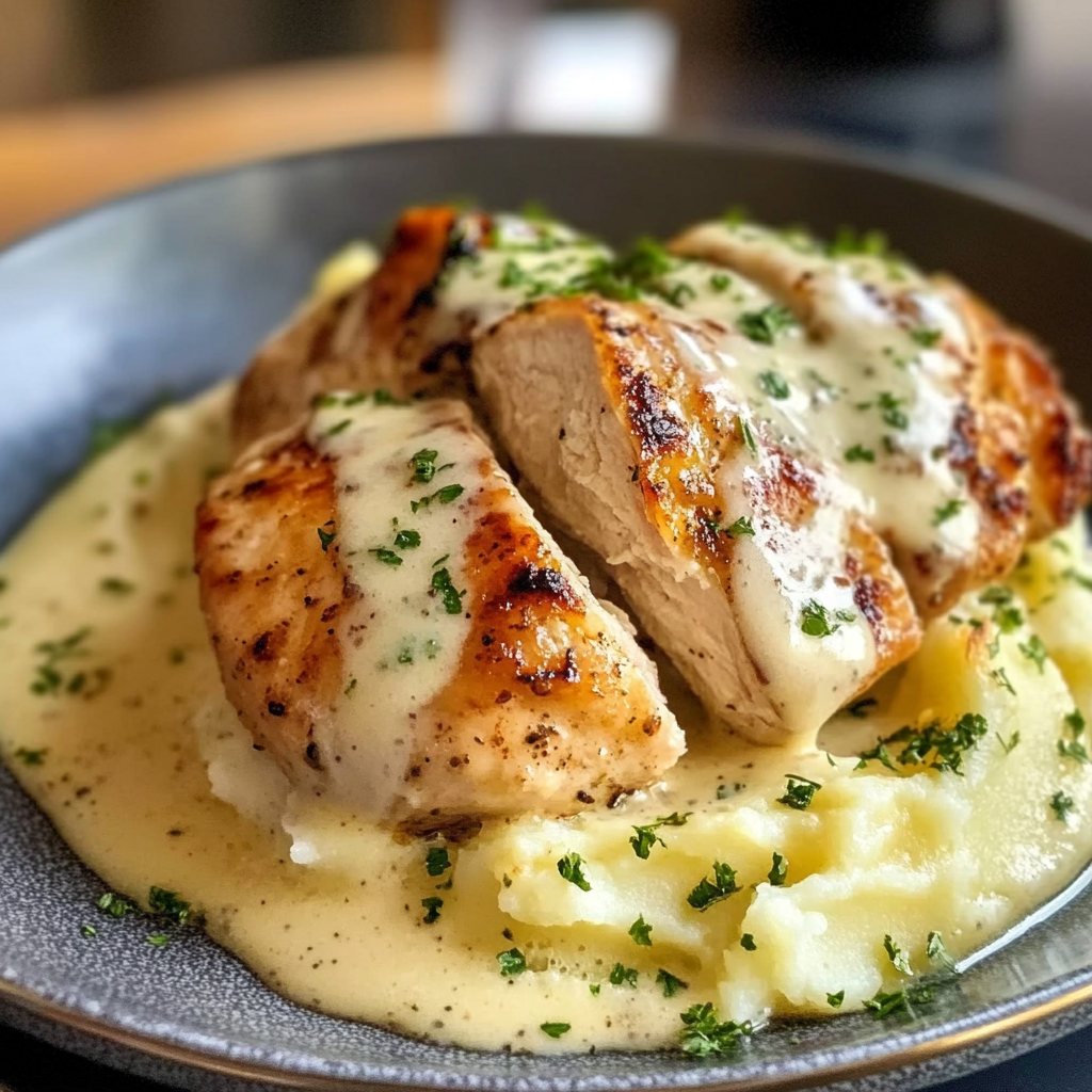 Creamy Dijon Chicken with Mashed Potatoes Recipe