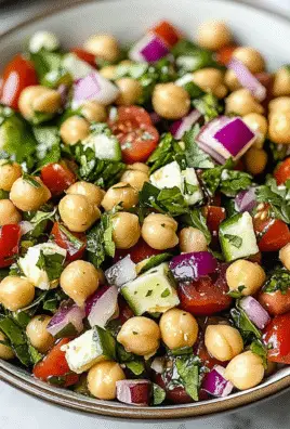 Delicious Mediterranean Chickpea Feta Salad