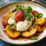Peach Caprese Salad with Burrata