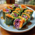Detox Rainbow Roll-Ups with Peanut Sauce Recipe