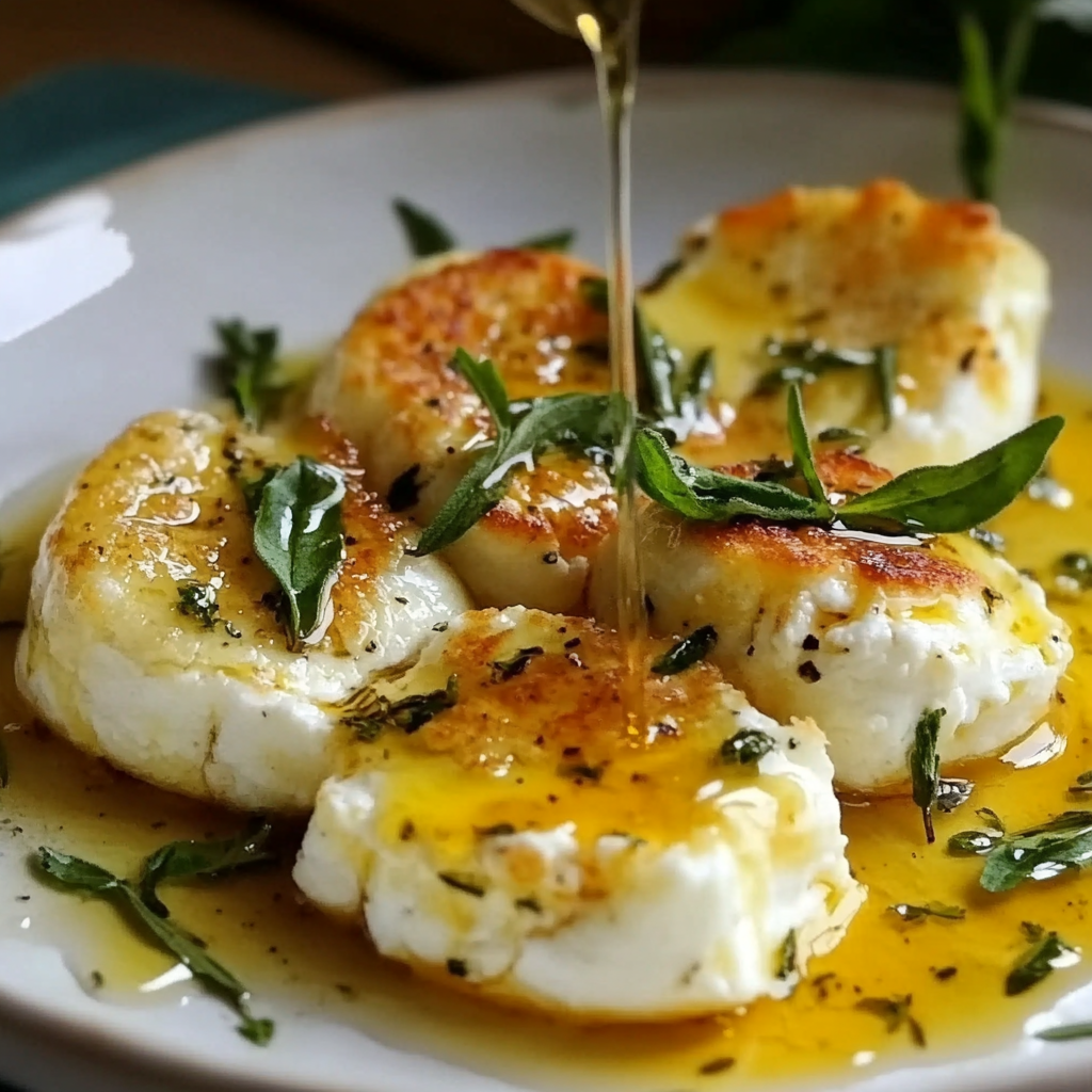 Fried Goat Cheese with Tarragon & Honey Recipe