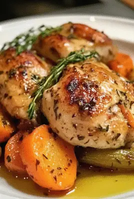 Garlic Herb Chicken with Caramelized Carrots