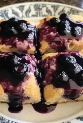 Glazed Blueberry Butter Swim Biscuits
