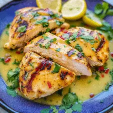 Grilled Salsa Verde Pepper Jack Chicken