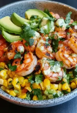 Grilled Shrimp Bowl with Avocado & Salsa