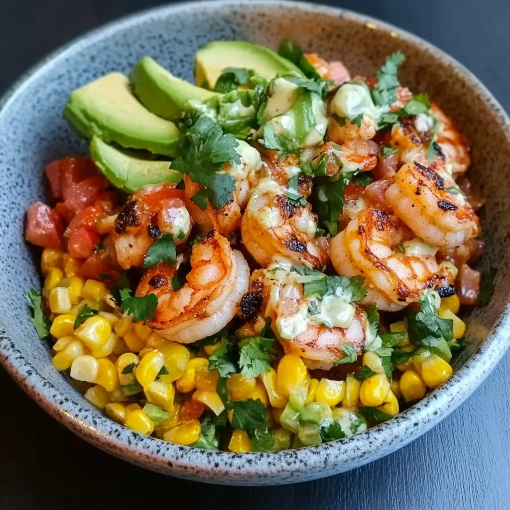 Grilled Shrimp Bowl with Avocado & Salsa