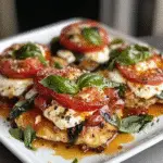 Italian Basil Chicken Cutlets with Burrata