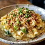 Creamy Mac and Cheese with Brussels Sprouts & Bacon Crunch