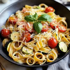 Pasta with Zucchini and Tomatoes