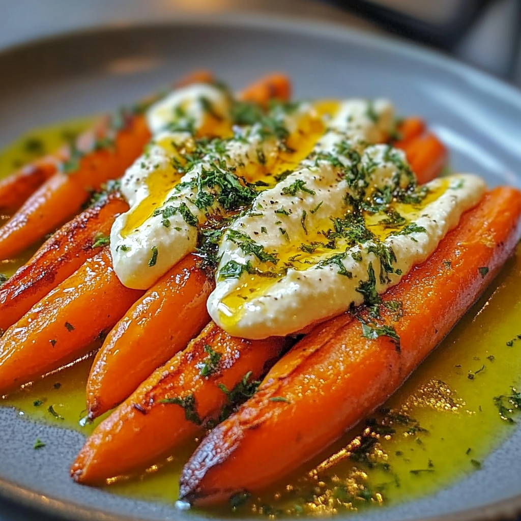 Roasted Carrots with Whipped Ricotta & Honey