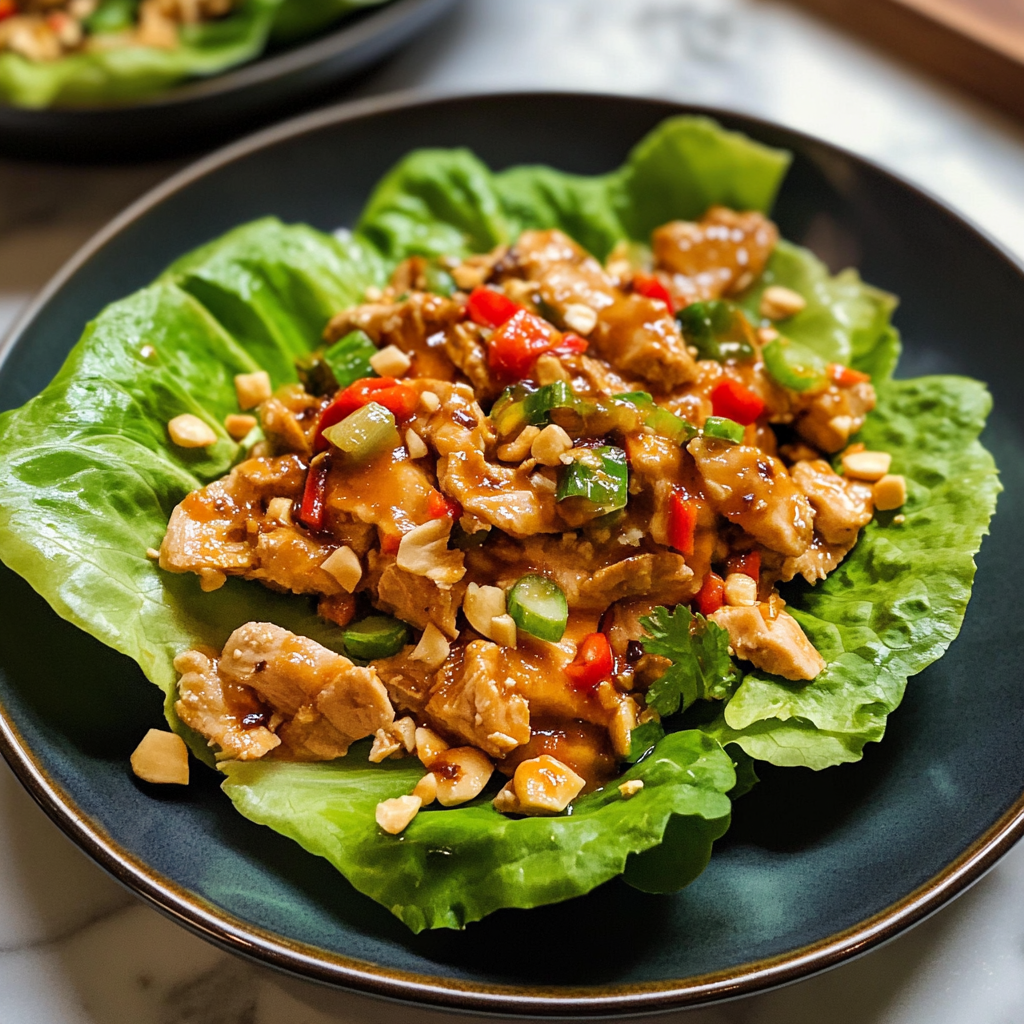 Flavor-Packed Thai Chicken Lettuce Wraps Recipe