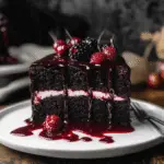 Black Velvet Halloween Cake