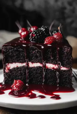 Black Velvet Halloween Cake