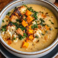 Cauliflower & Sweet Potato Soup