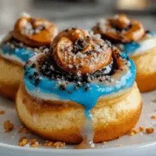 Cookie Monster Cinnamon Rolls