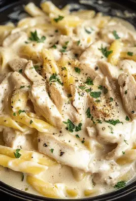Creamy Chicken Alfredo Crockpot Recipe