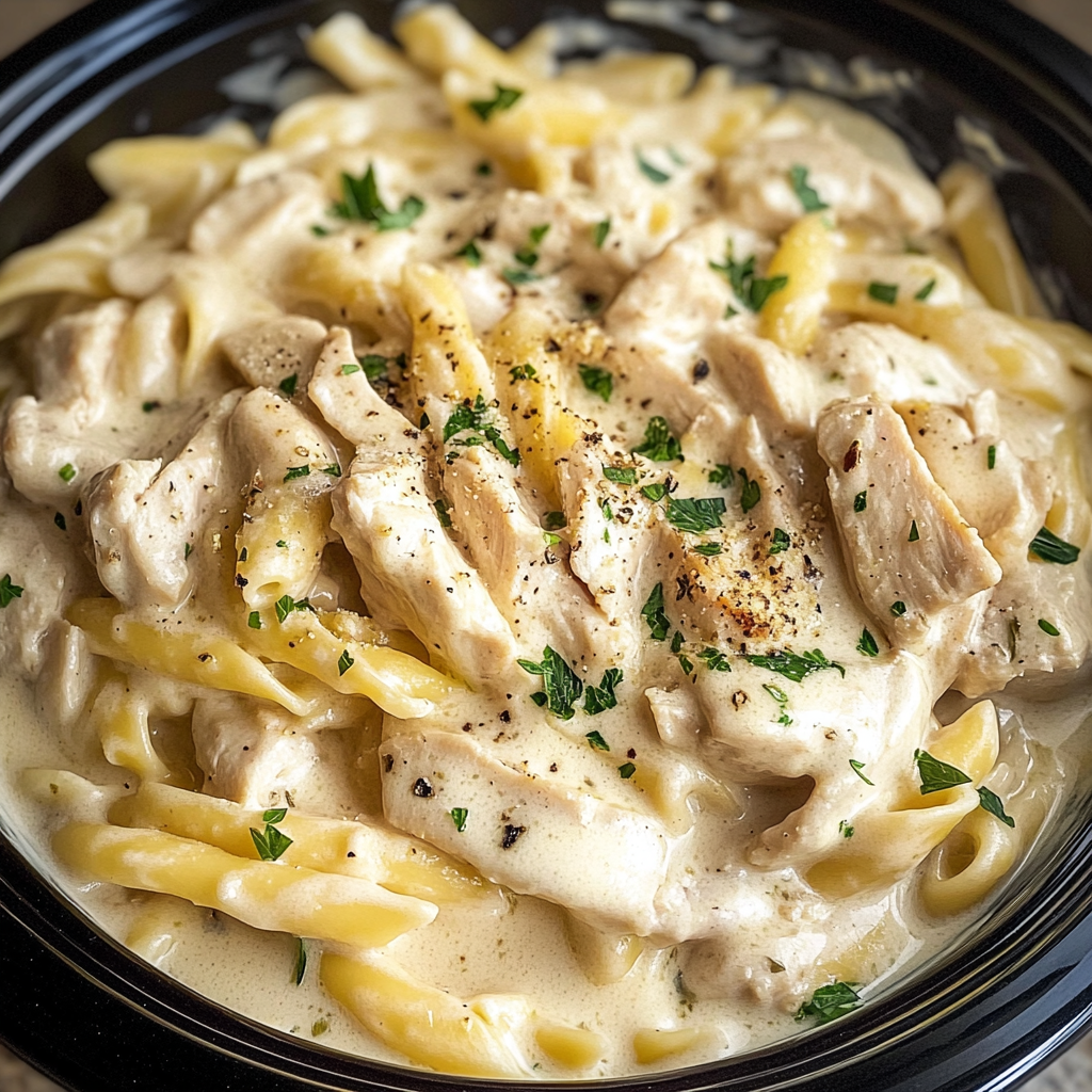 Creamy Chicken Alfredo Crockpot Recipe