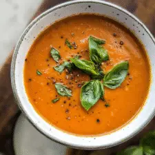 Crockpot Creamy Tomato Basil Soup