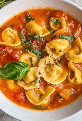 Crockpot Creamy Tomato Tortellini Soup Recipe