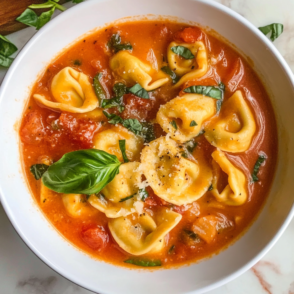 Crockpot Creamy Tomato Tortellini Soup Recipe