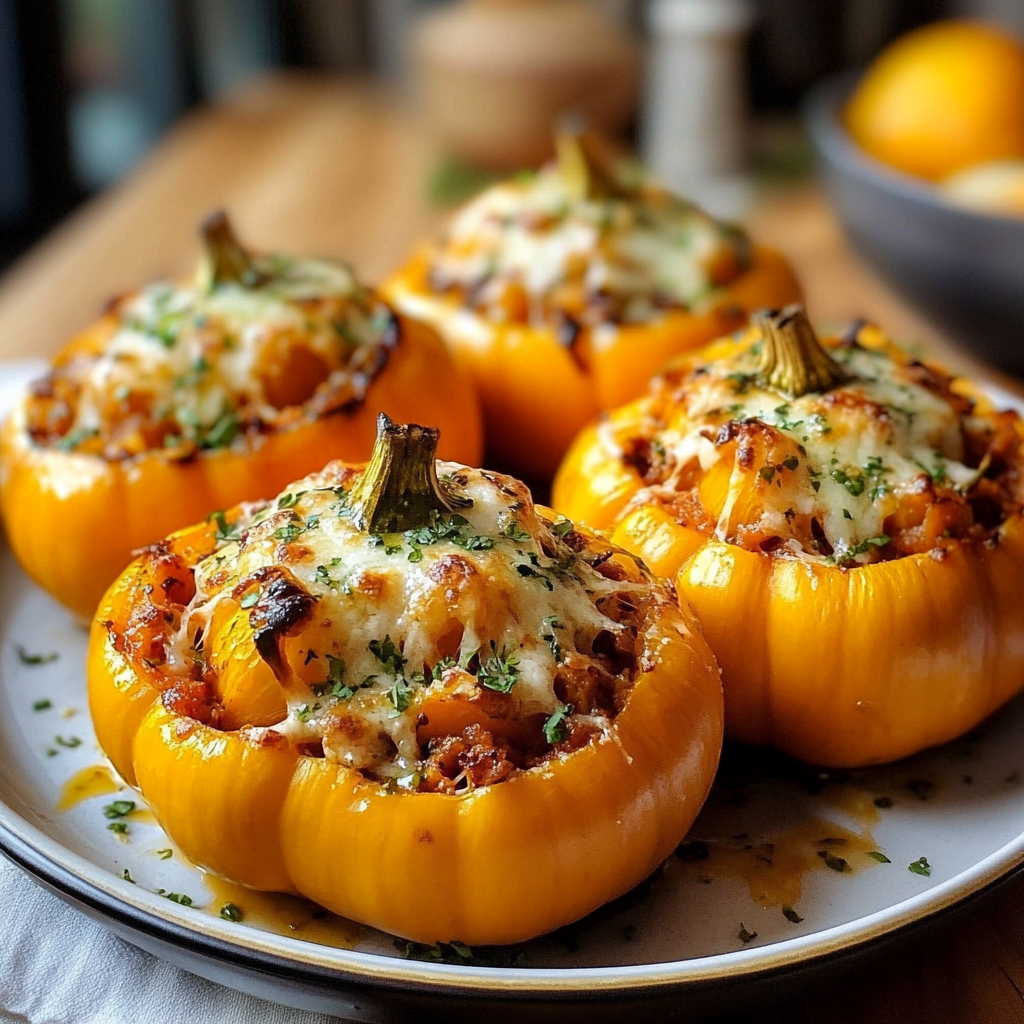 Pizza-Stuffed Pumpkins
