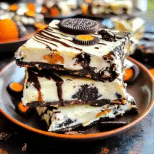 Easy White Chocolate Halloween Oreo Bark
