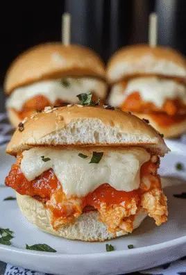 Halloween Chicken Parm Sliders